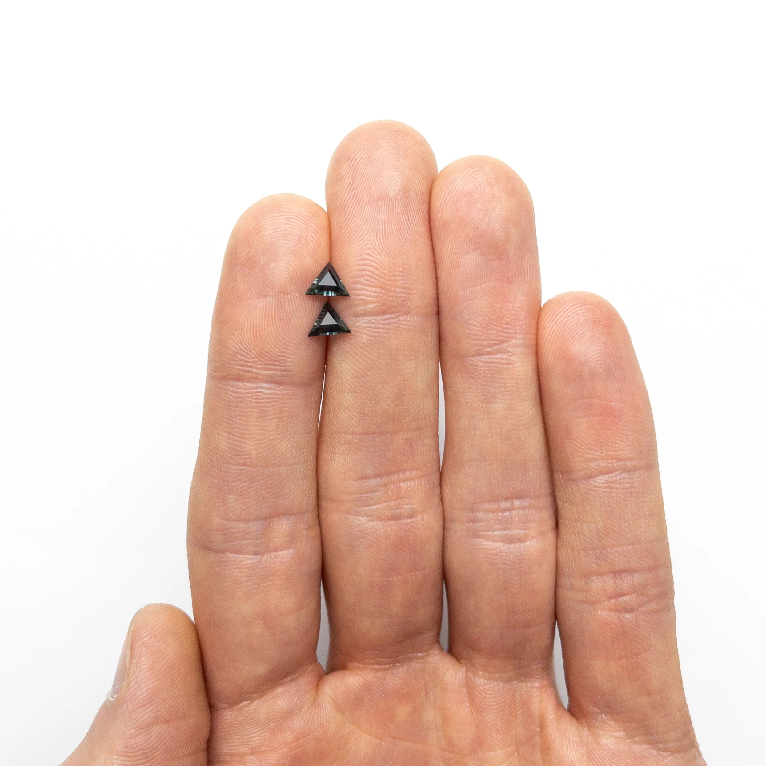 0.92cttw 2pc 5.44x6.34x2.65mm 5.42x6.19x2.59mm Triangle Step Cut Sapphire Matching Pair 25110-02