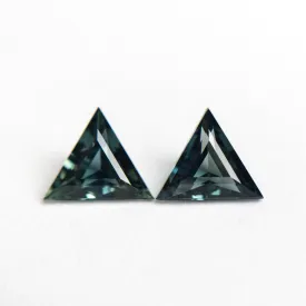 0.92cttw 2pc 5.44x6.34x2.65mm 5.42x6.19x2.59mm Triangle Step Cut Sapphire Matching Pair 25110-02