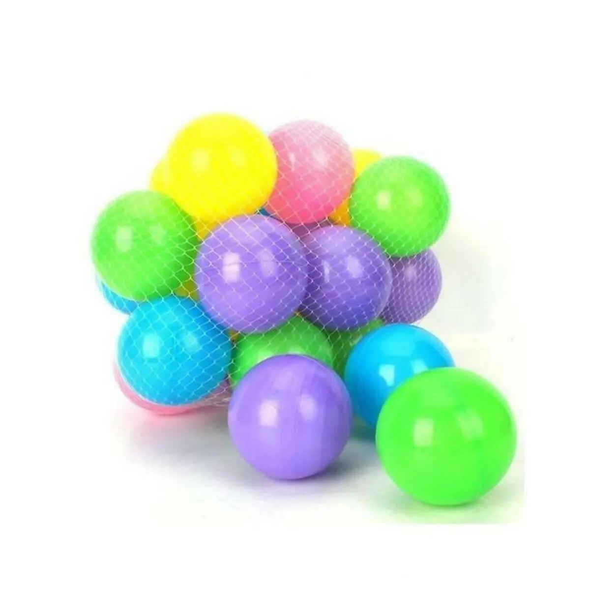 12 Soft Plastic Tent Balls Set For Kids - Multicolor