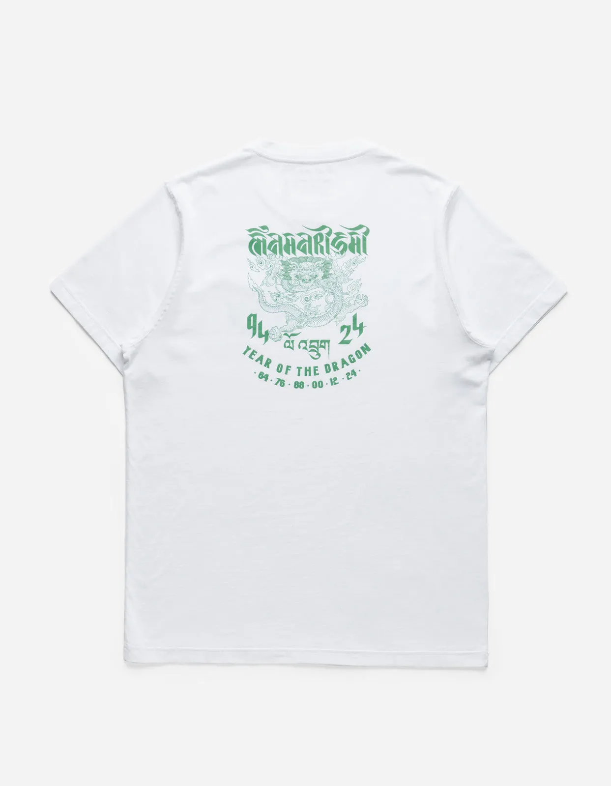 1258 Abundance Dragon Tour T-Shirt White