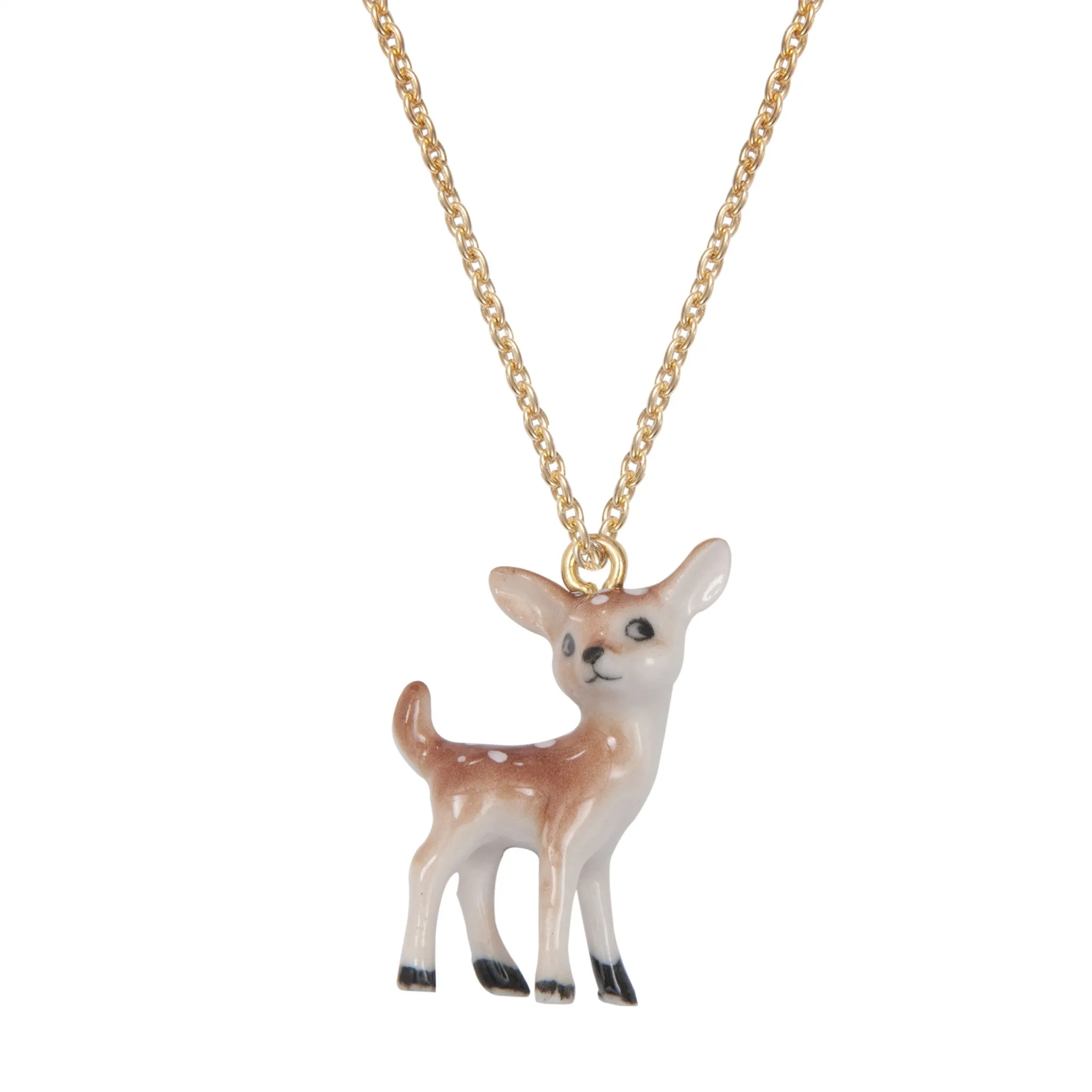A Mini Penny Miniature Deer Gold Necklace