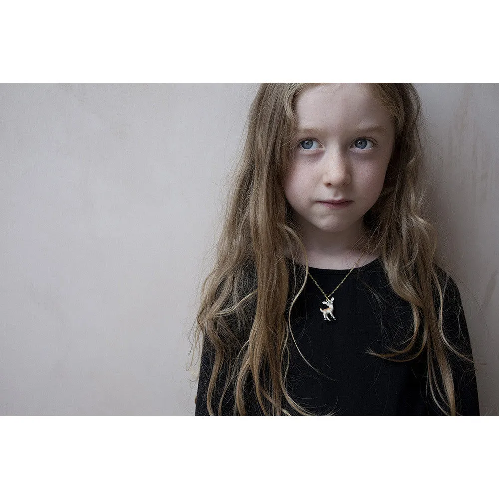 A Mini Penny Miniature Deer Gold Necklace