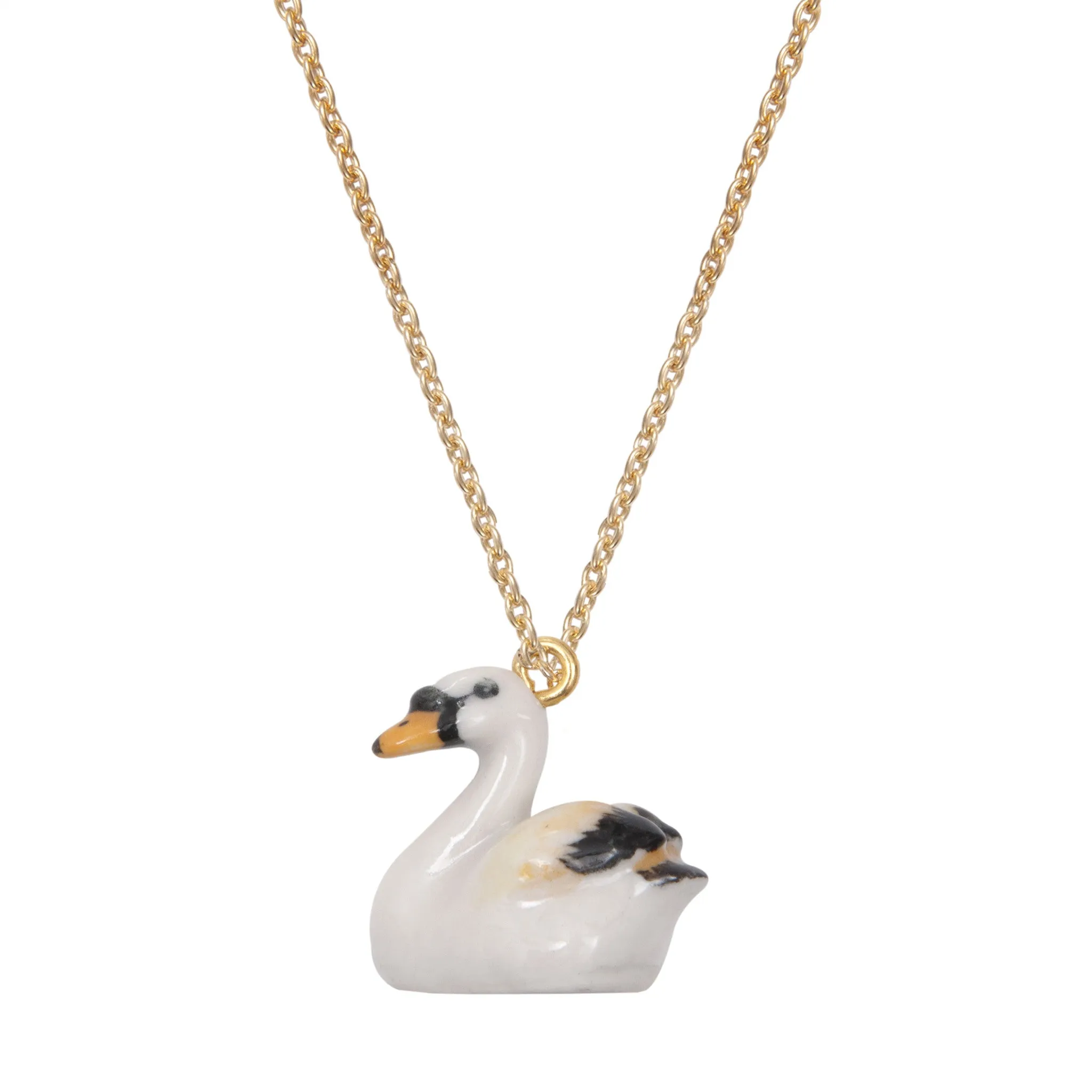 A Mini Penny Miniature Swan Gold Necklace