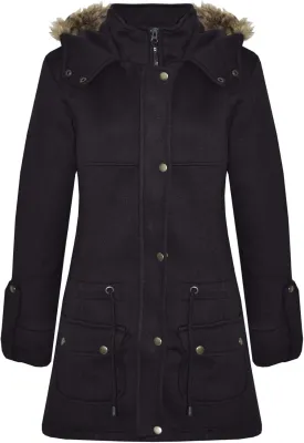 A2Z 4 Kids Girls Coat Kids Fleece Parka Jacket Long Faux Fur Hooded Fashion Coats