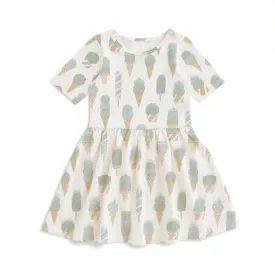 Alberta Dress - Ice Cream Mint & Blue