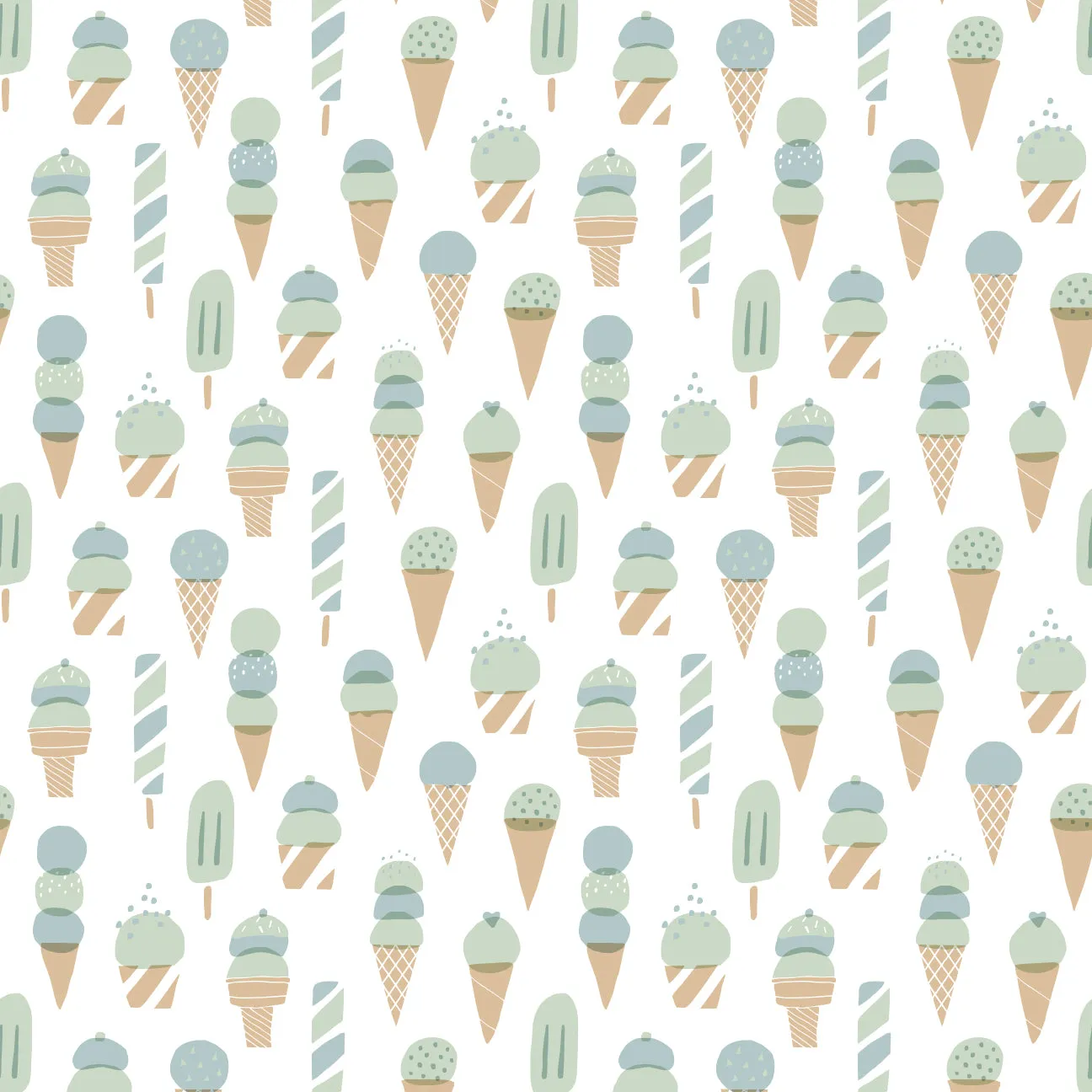 Alberta Dress - Ice Cream Mint & Blue