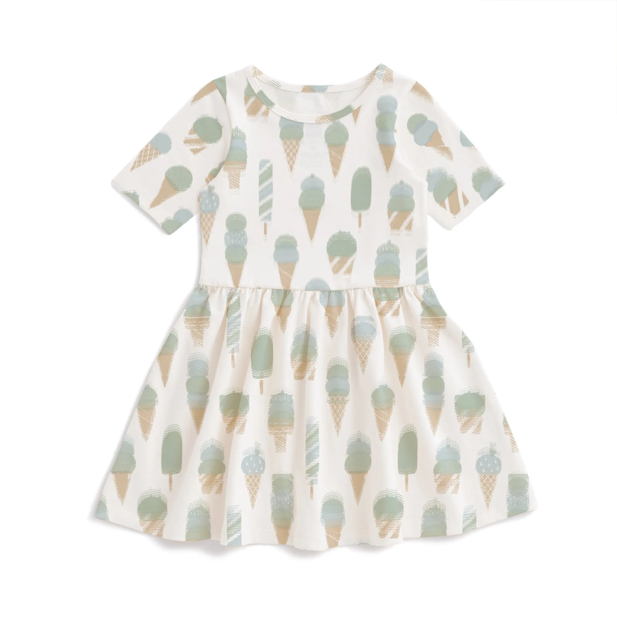 Alberta Dress - Ice Cream Mint & Blue