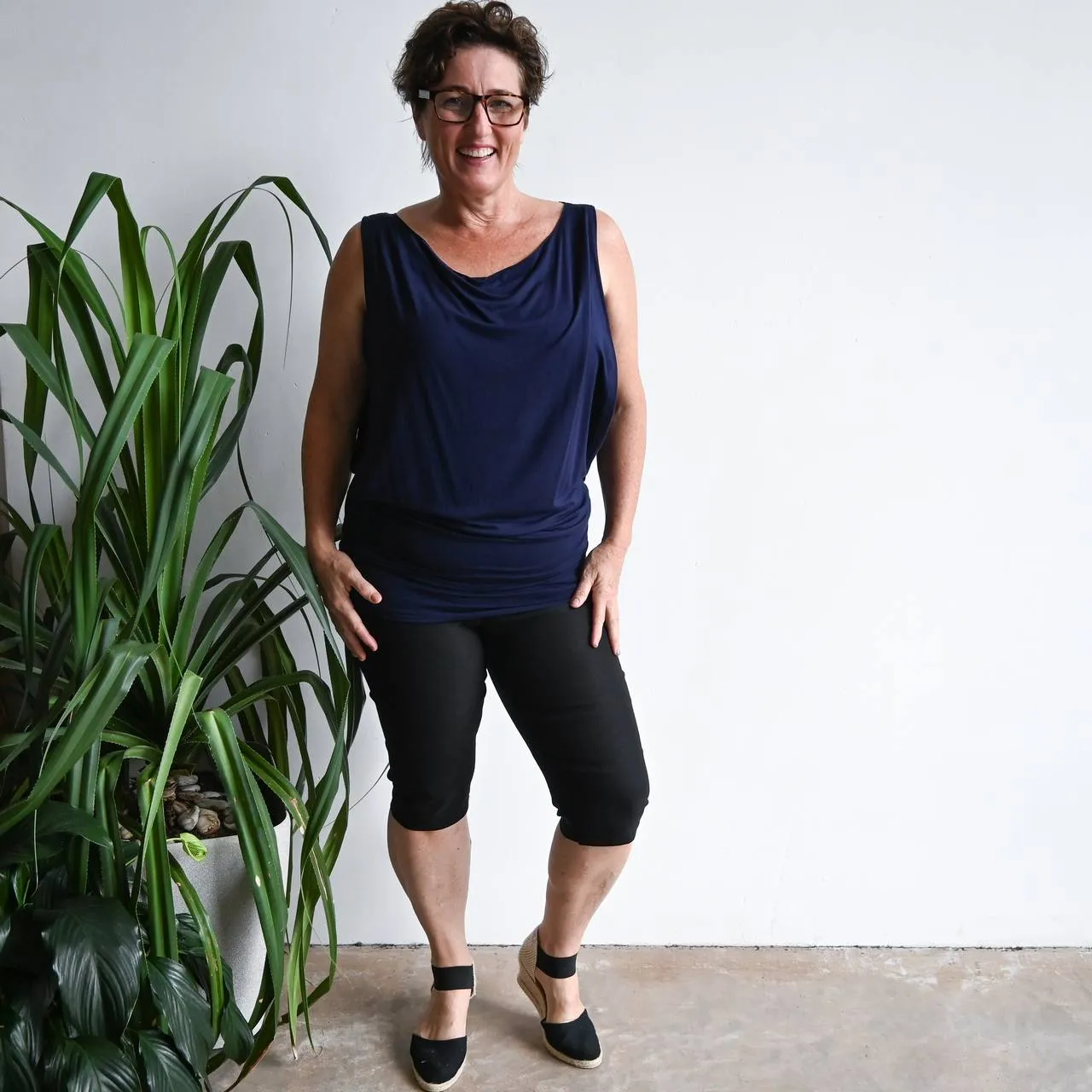Bamboo Cowl Neck Top or Mini Dress