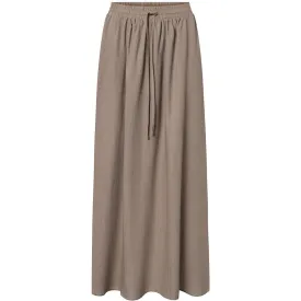 Beautiful Tara skirt in delicious linen quality / 100022 - Taupe (visione)