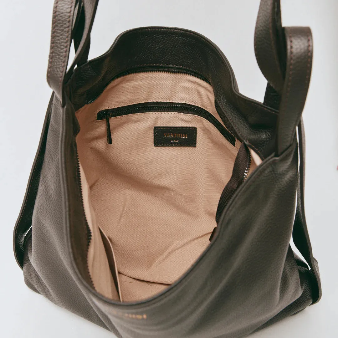 Bella 2-in-1 Convertible Backpack Tote - Dark Chocolate