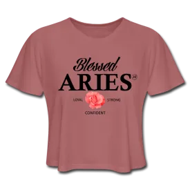 Blessed Aries Women's Cropped T-Shirt