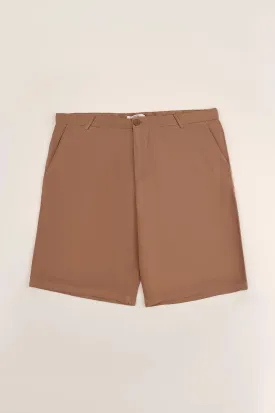 BUTTONED LINEN SHORTS