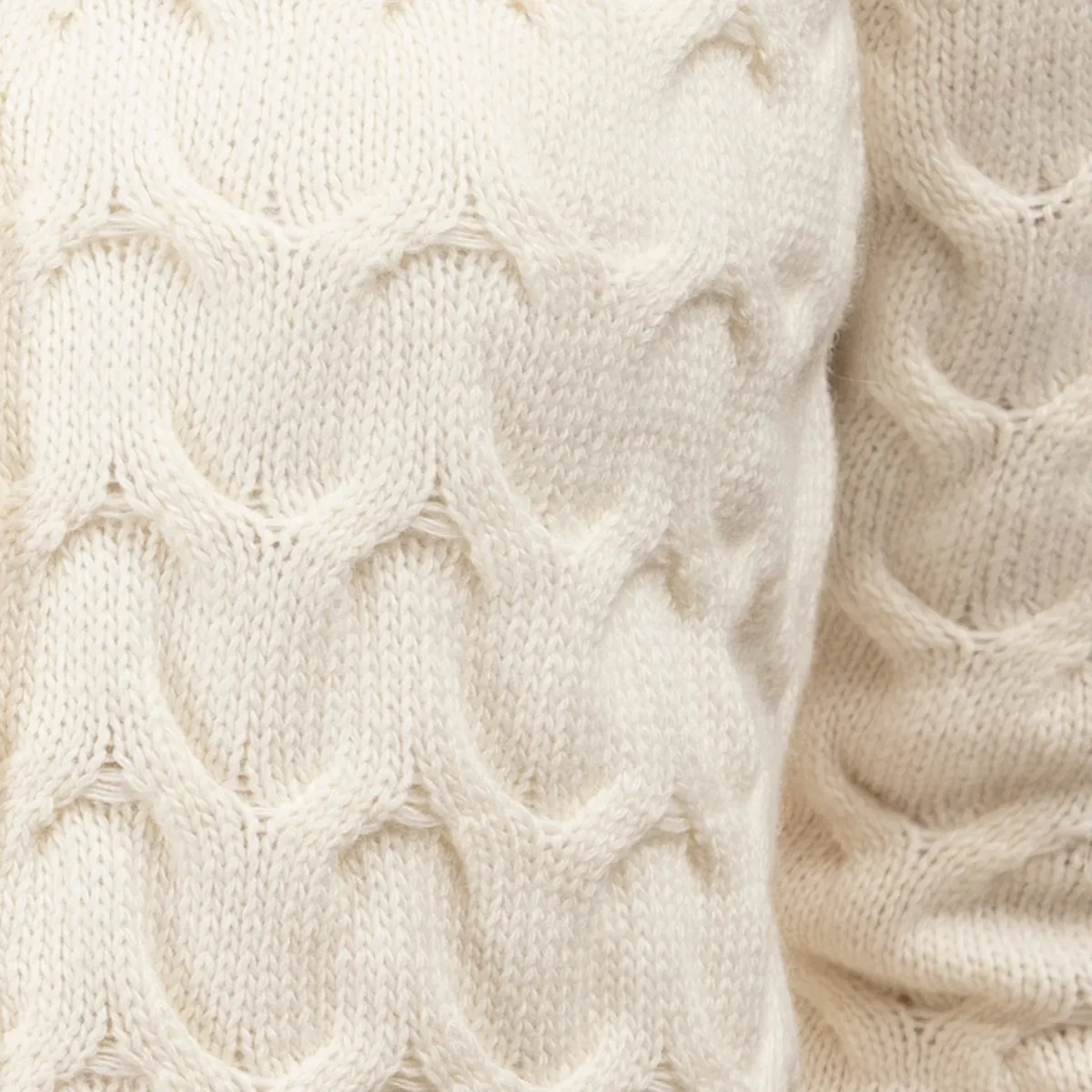 Cable Knit Cardigan in White