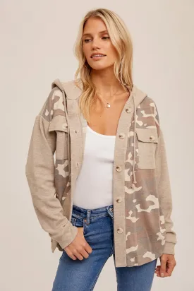 Camo Contrast Shacket