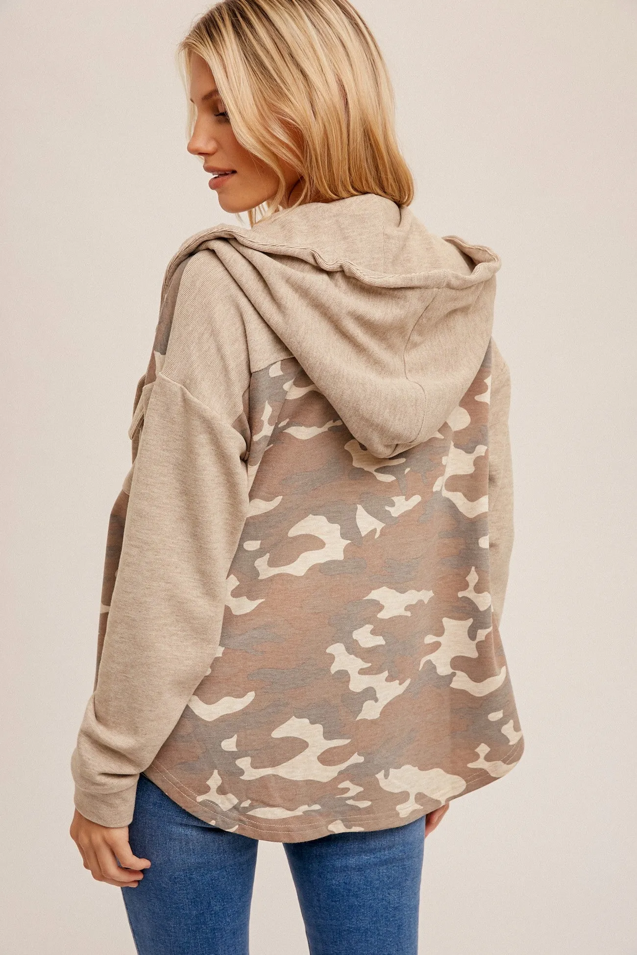 Camo Contrast Shacket