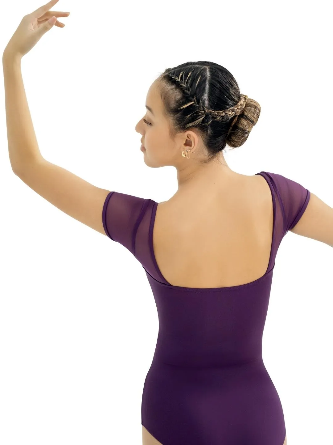 Capezio Mesh Yoke Short Sleeve-SE1039W