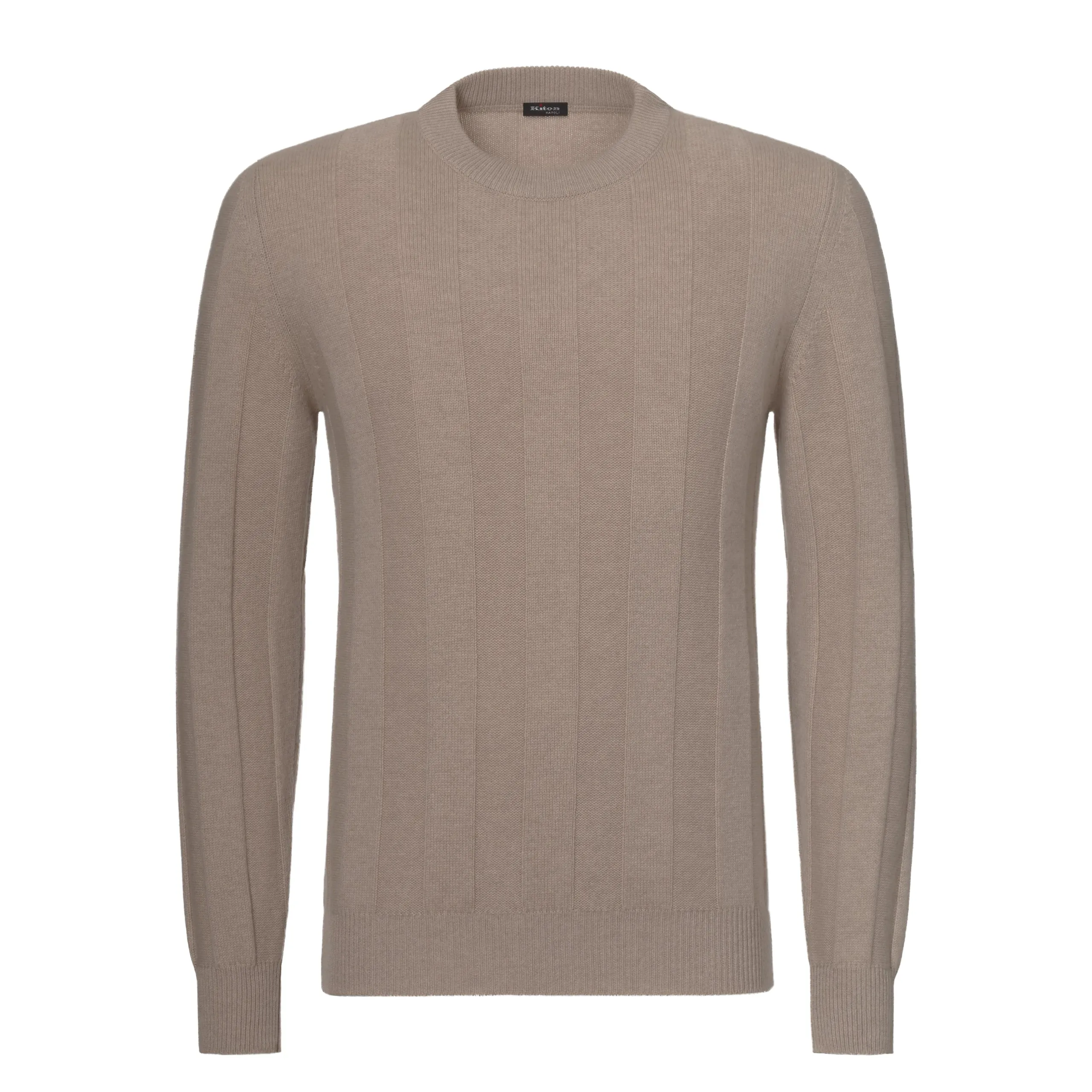Cashmere Crew-Neck Sweater in Beige