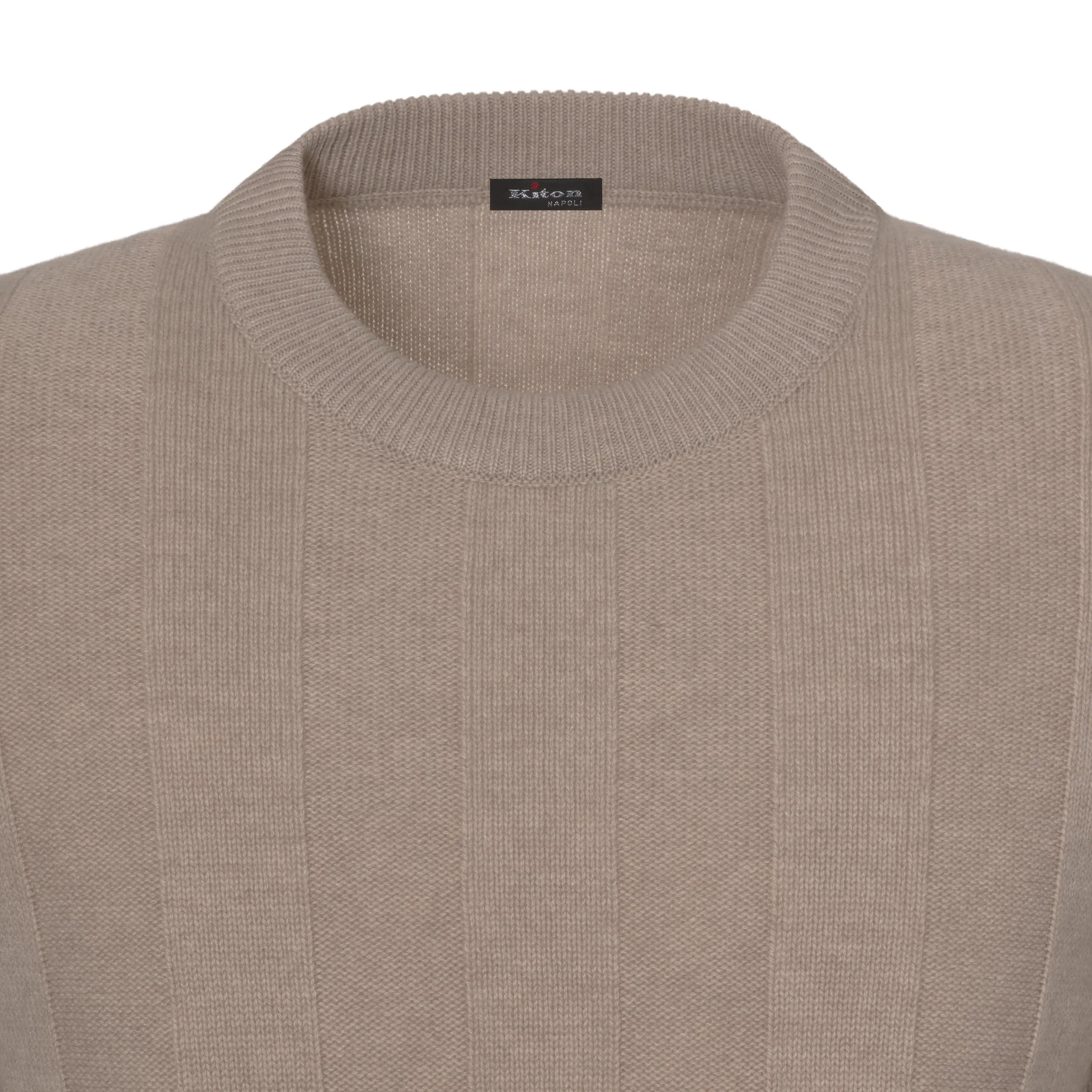 Cashmere Crew-Neck Sweater in Beige
