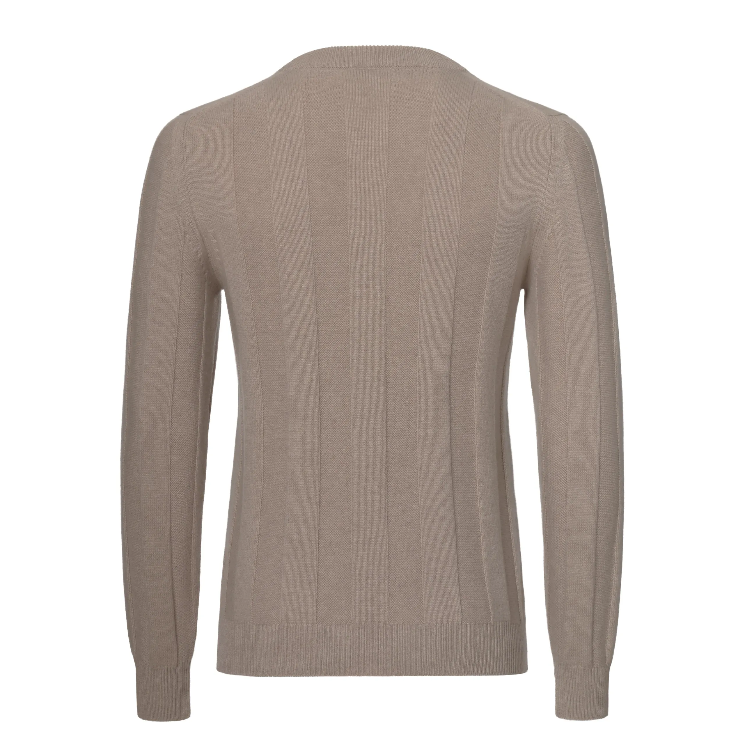 Cashmere Crew-Neck Sweater in Beige
