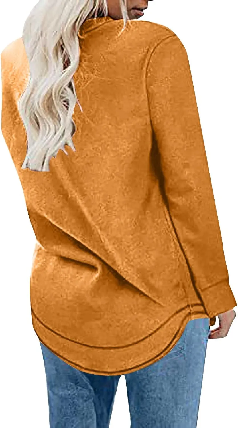 Ceboyel Womens Long Sleeve T Shirts 2023 Loose Fit Tops Round Neck Causal Blouses Shirt Trendy Fall Winter Outfits Clothes