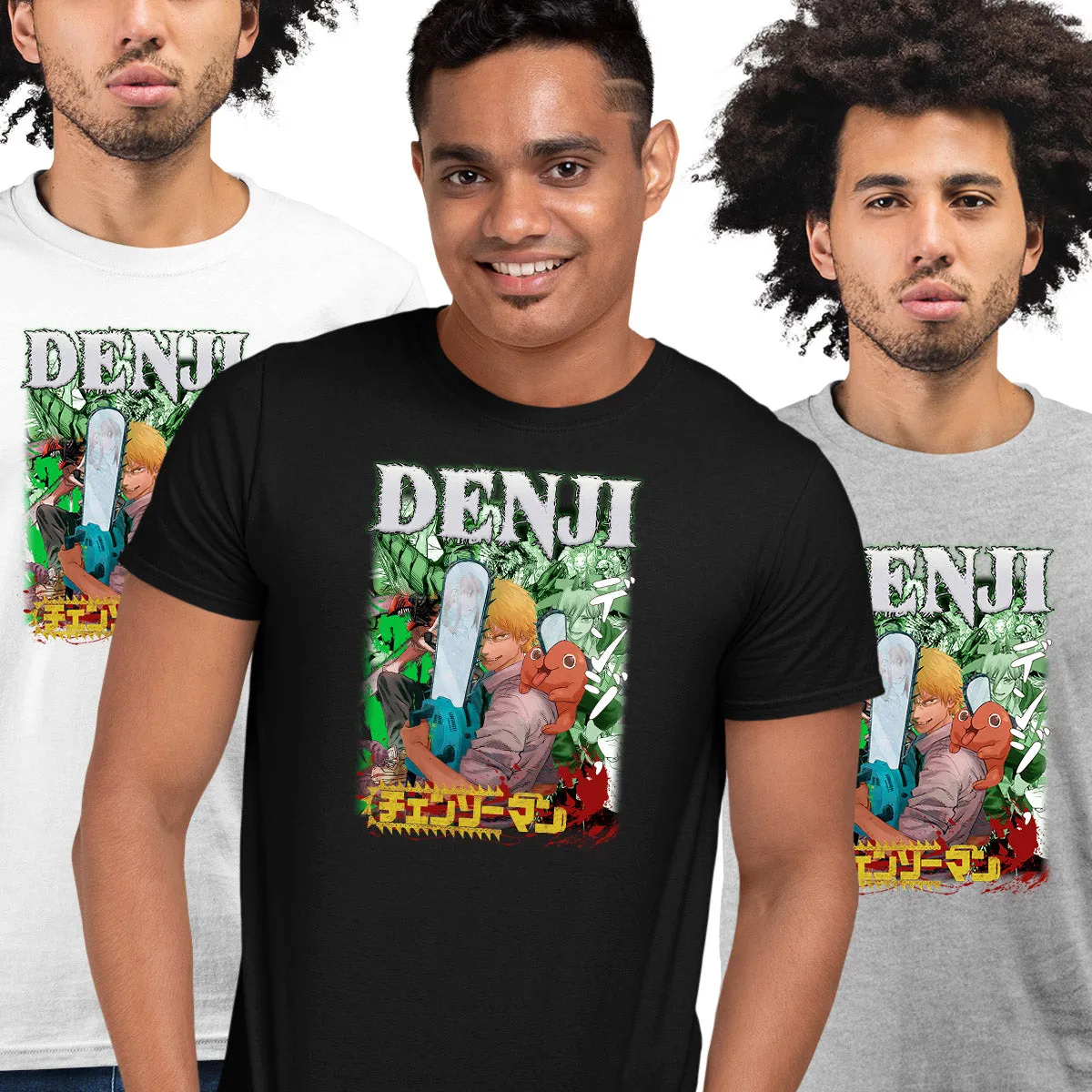 Chainsaw Man Denji T-shirt Japanese Anime Manga Adult Tee