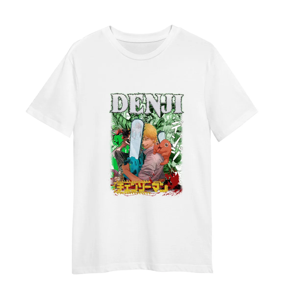 Chainsaw Man Denji T-shirt Japanese Anime Manga Adult Tee
