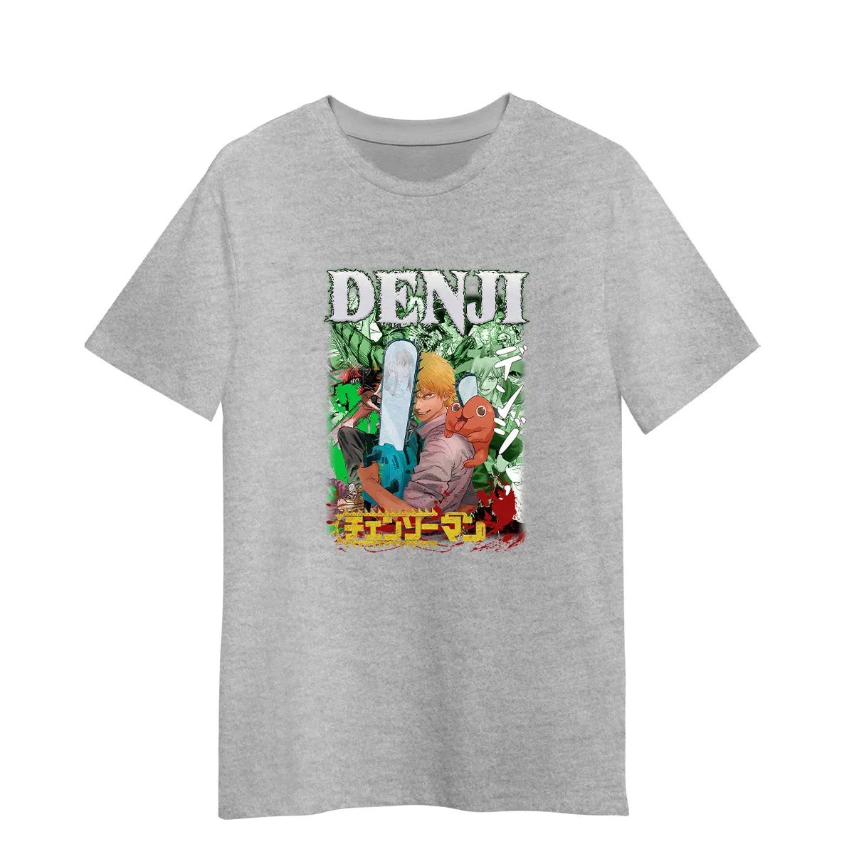 Chainsaw Man Denji T-shirt Japanese Anime Manga Adult Tee