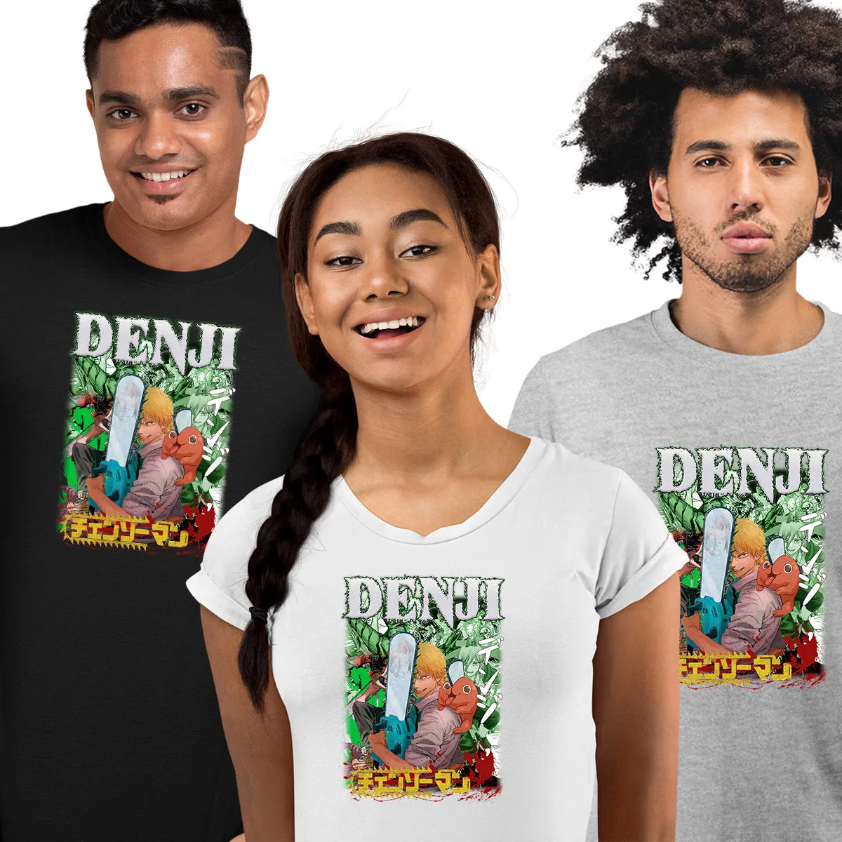 Chainsaw Man Denji T-shirt Japanese Anime Manga Adult Tee