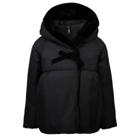 Matte Black Coat with Fur Lining