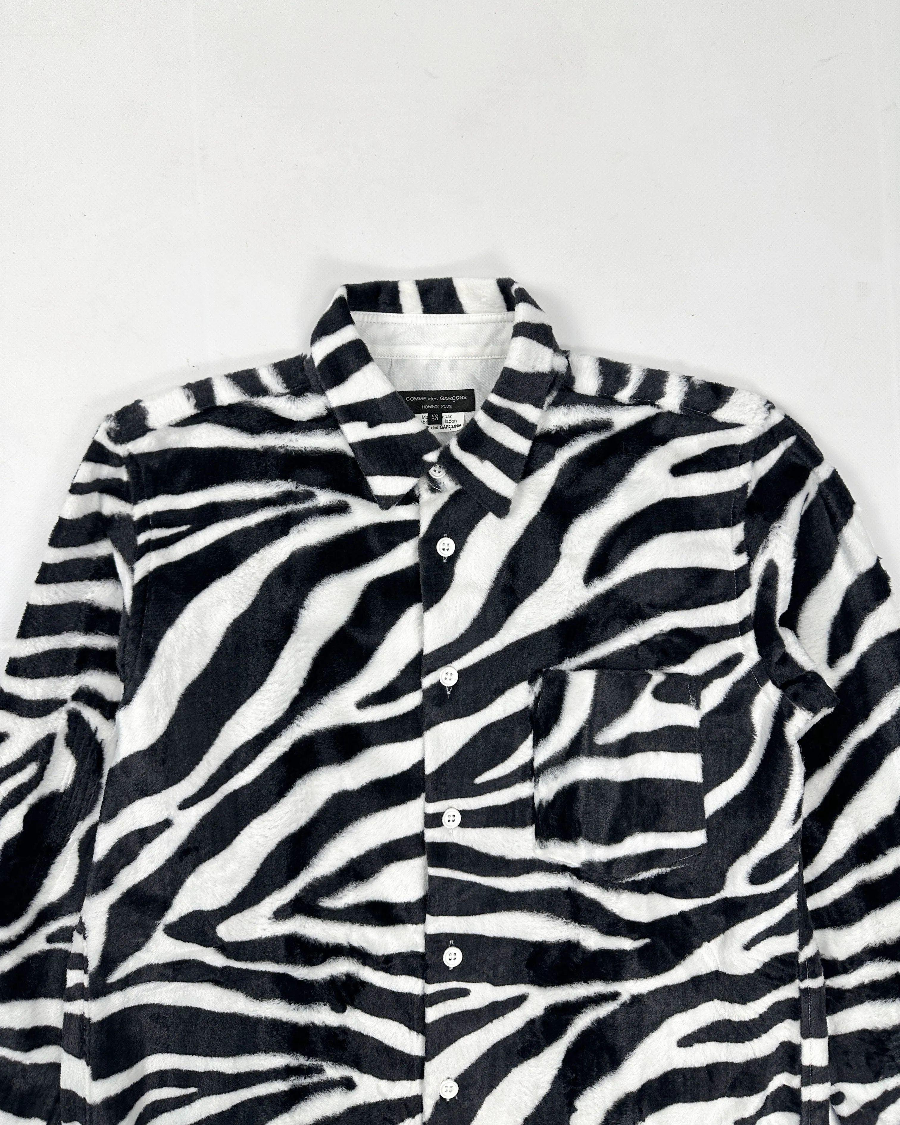 Comme des Garçons Homme Plus Fur Zebra Print Shirt 2015