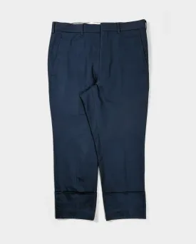Comme Des Garçons Navy Blue Straight Suit Pants 2012