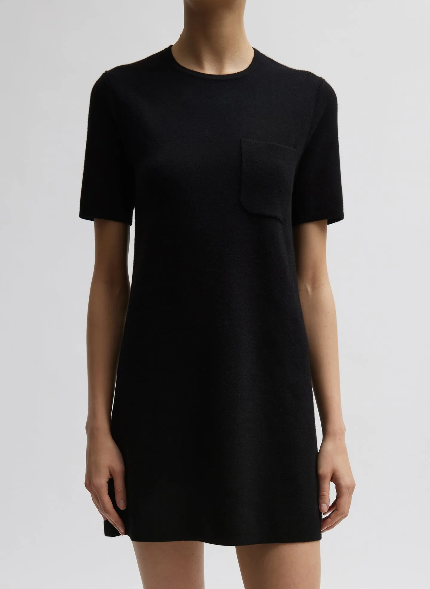 Compact Stretch Cashmere Mini Dress