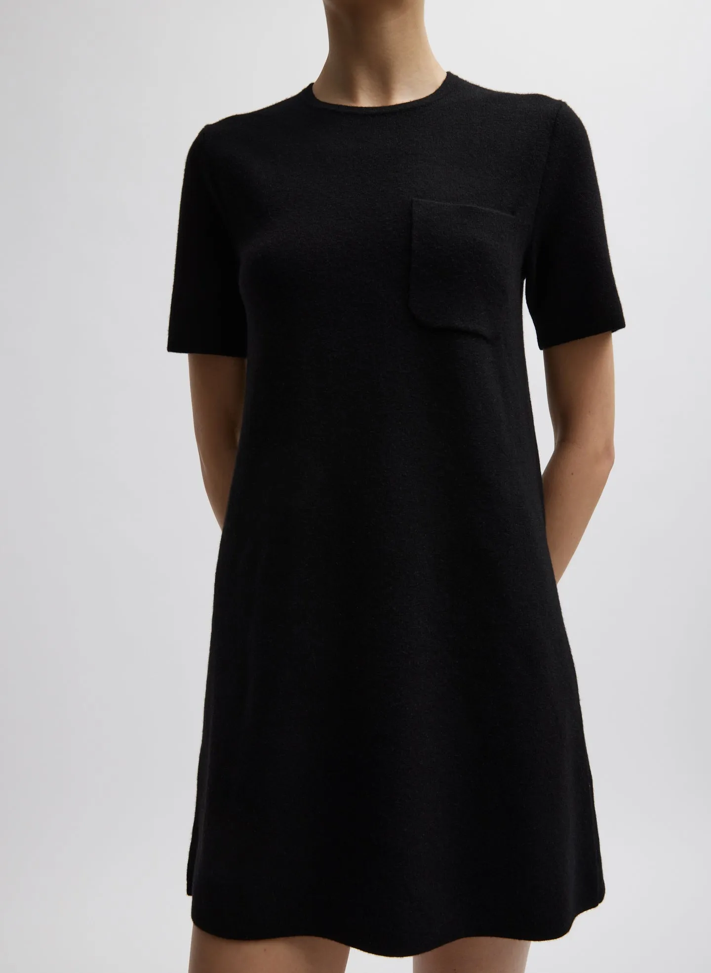 Compact Stretch Cashmere Mini Dress