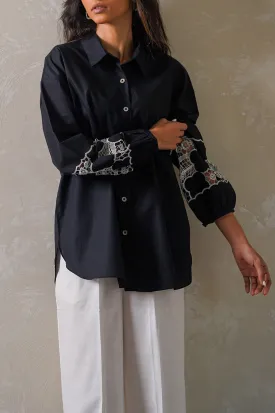 CROCHET SLEEVE BLOUSE