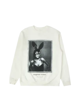 dangerous woman cream crewneck