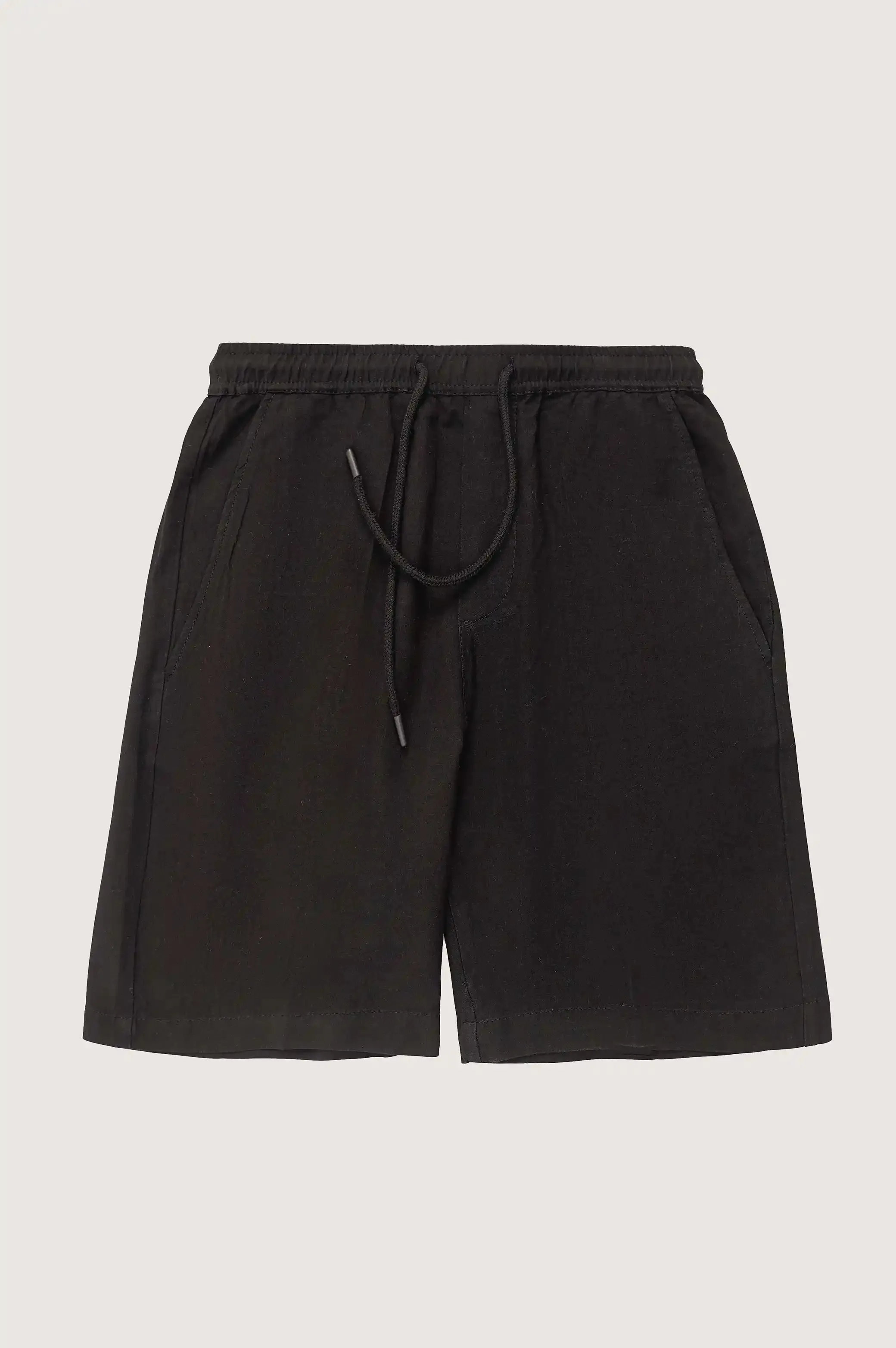 DRAWSTRING LINEN SHORTS