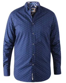 Duke X-Tall Chilton Navy Print Shirt Navy