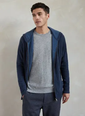 Full Zip Hoodie with Contrast Inside Hood and Facing