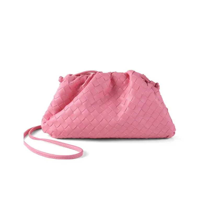 Genuine Leather Woven Pouch