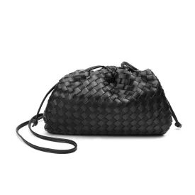 Genuine Leather Woven Pouch