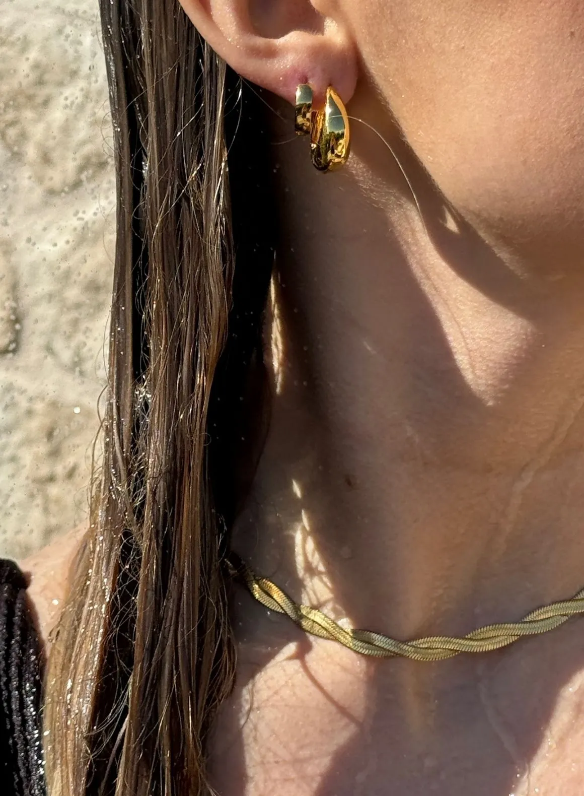 Gold Waterproof Braid Necklace
