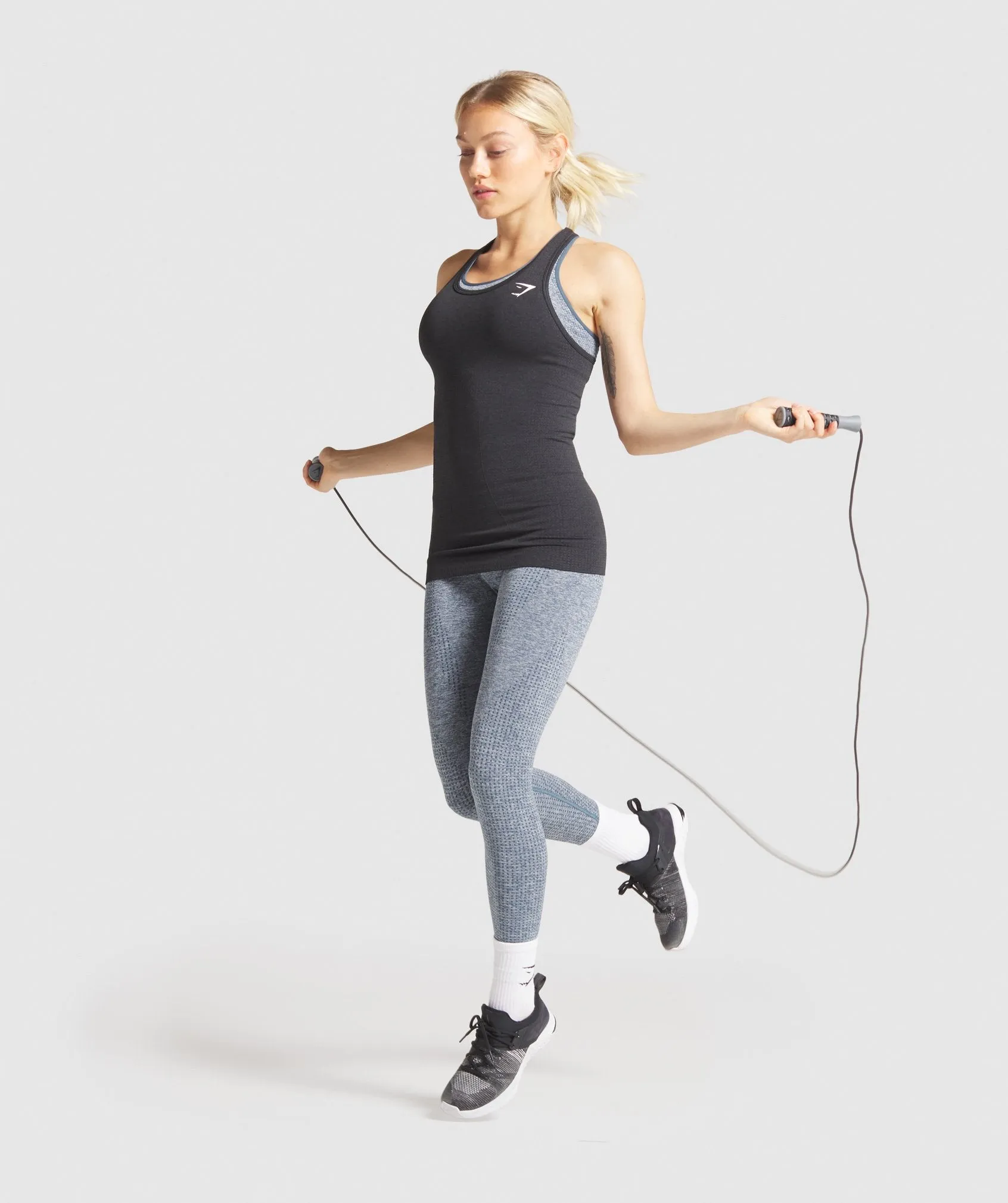 Gymshark Vital Seamless Vest - Black Marl