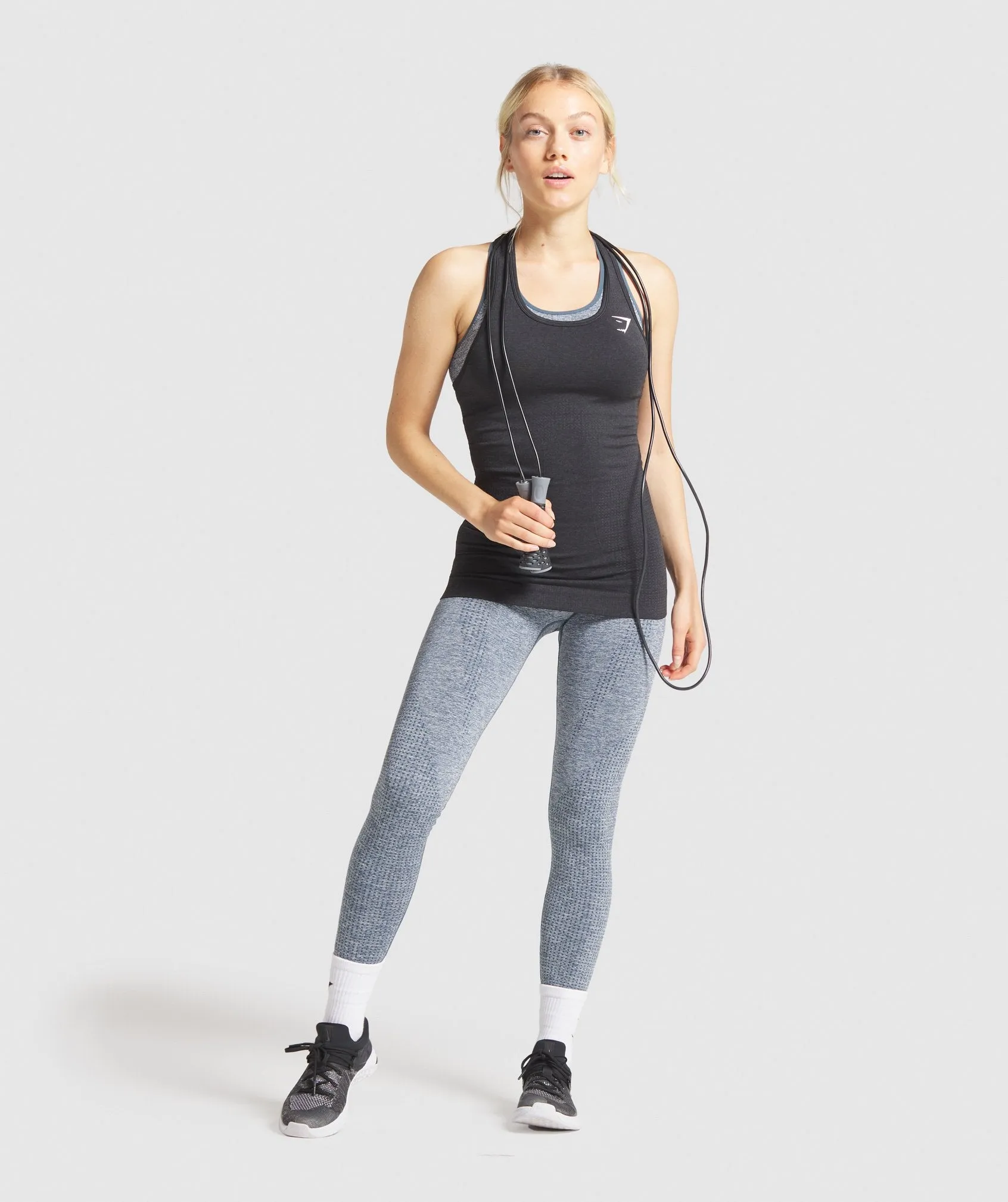 Gymshark Vital Seamless Vest - Black Marl
