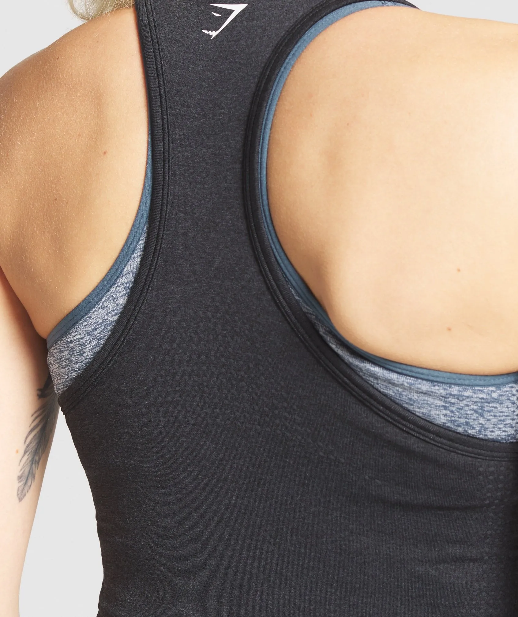 Gymshark Vital Seamless Vest - Black Marl