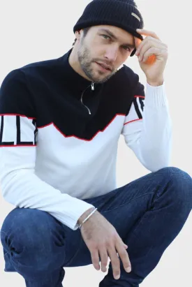 Half-Zipped Cashmere Blend Sweater
