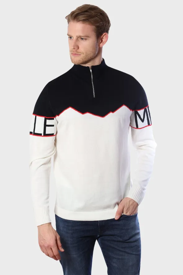 Half-Zipped Cashmere Blend Sweater