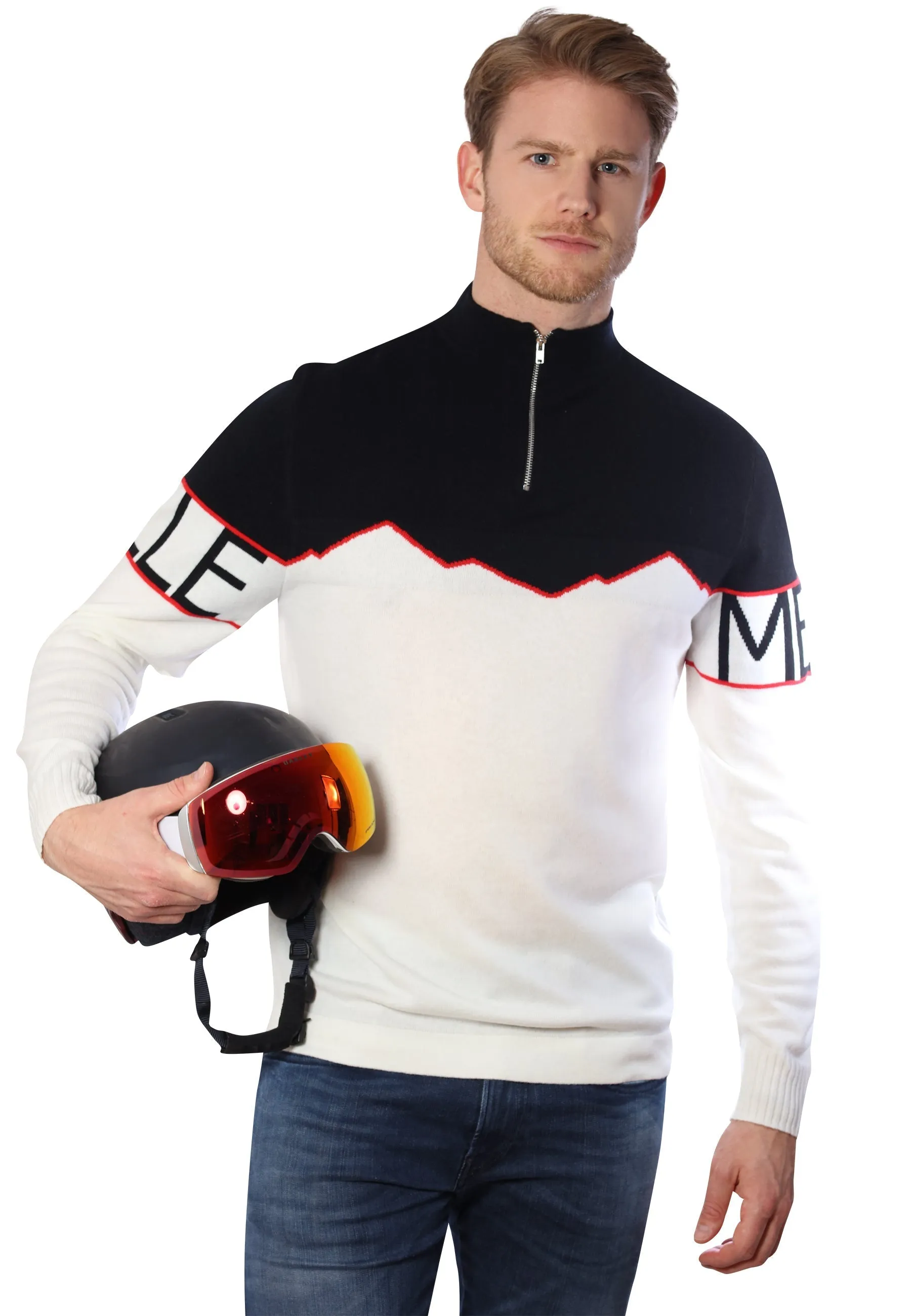 Half-Zipped Cashmere Blend Sweater
