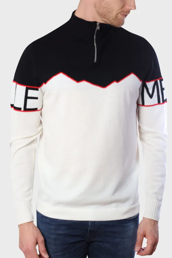 Half-Zipped Cashmere Blend Sweater