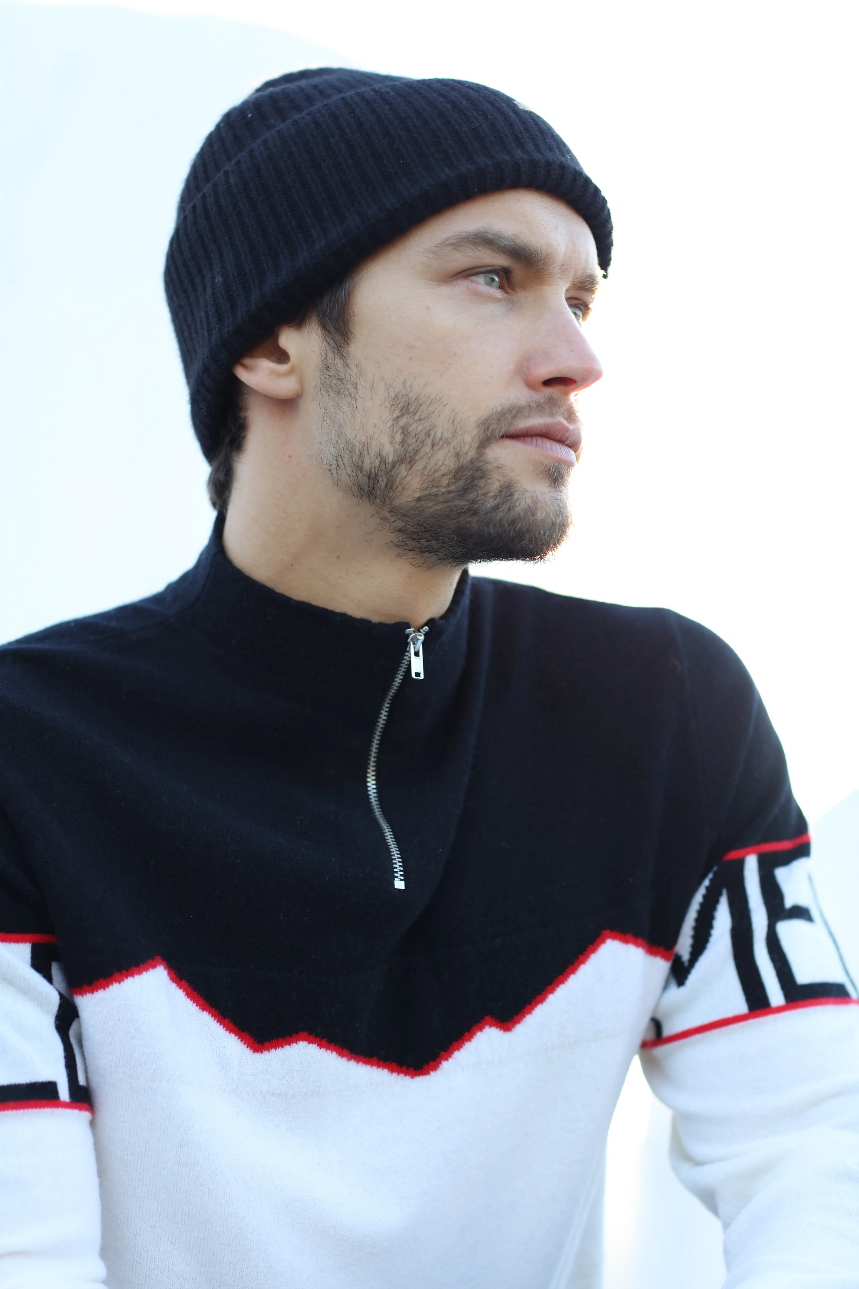 Half-Zipped Cashmere Blend Sweater