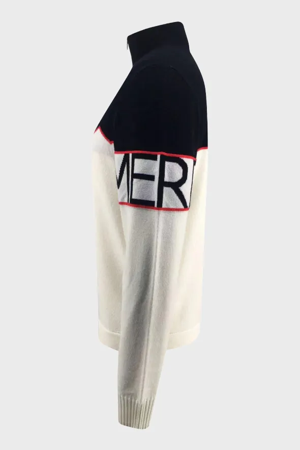 Half-Zipped Cashmere Blend Sweater